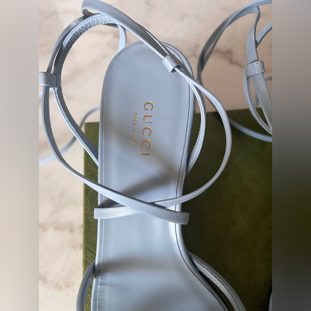 Gucci Women's Blue Strappy Sandals - Picture 8 of 12